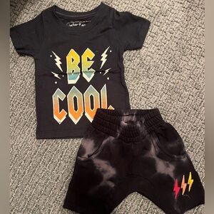 Adorable Feather 4 Arrow and Tiny Whales Be Cool outfit with lightening bolts